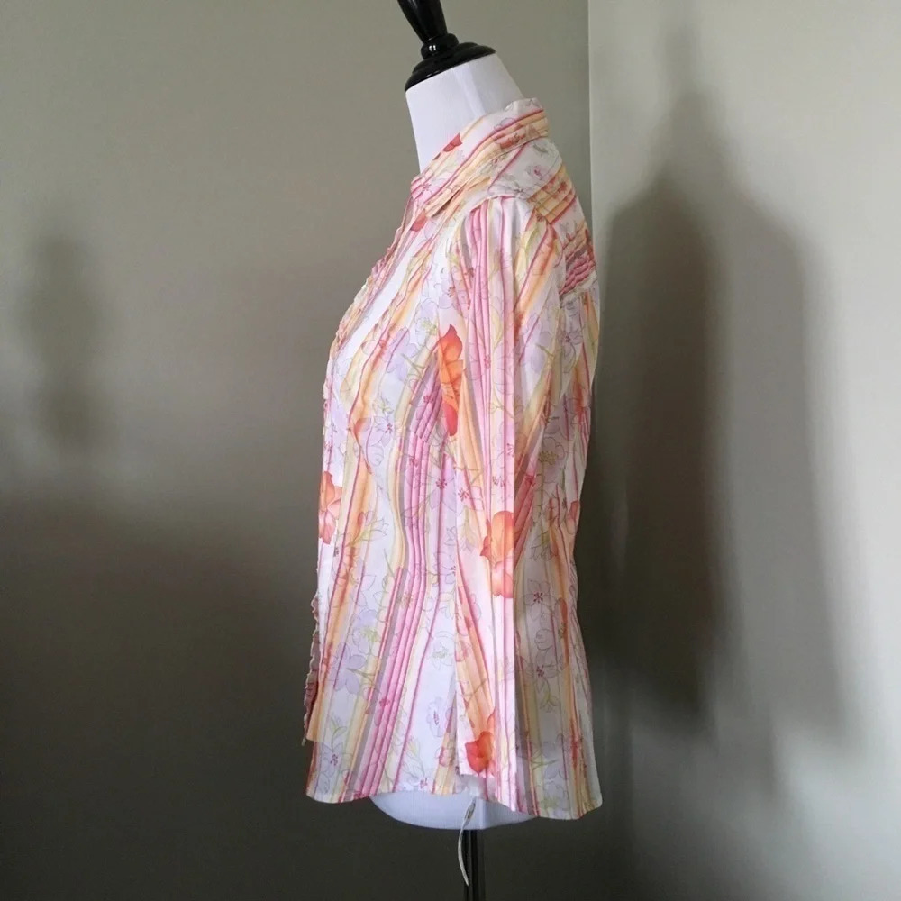 Talbots Ruffle Edged Blouse - Picture 4 of 7